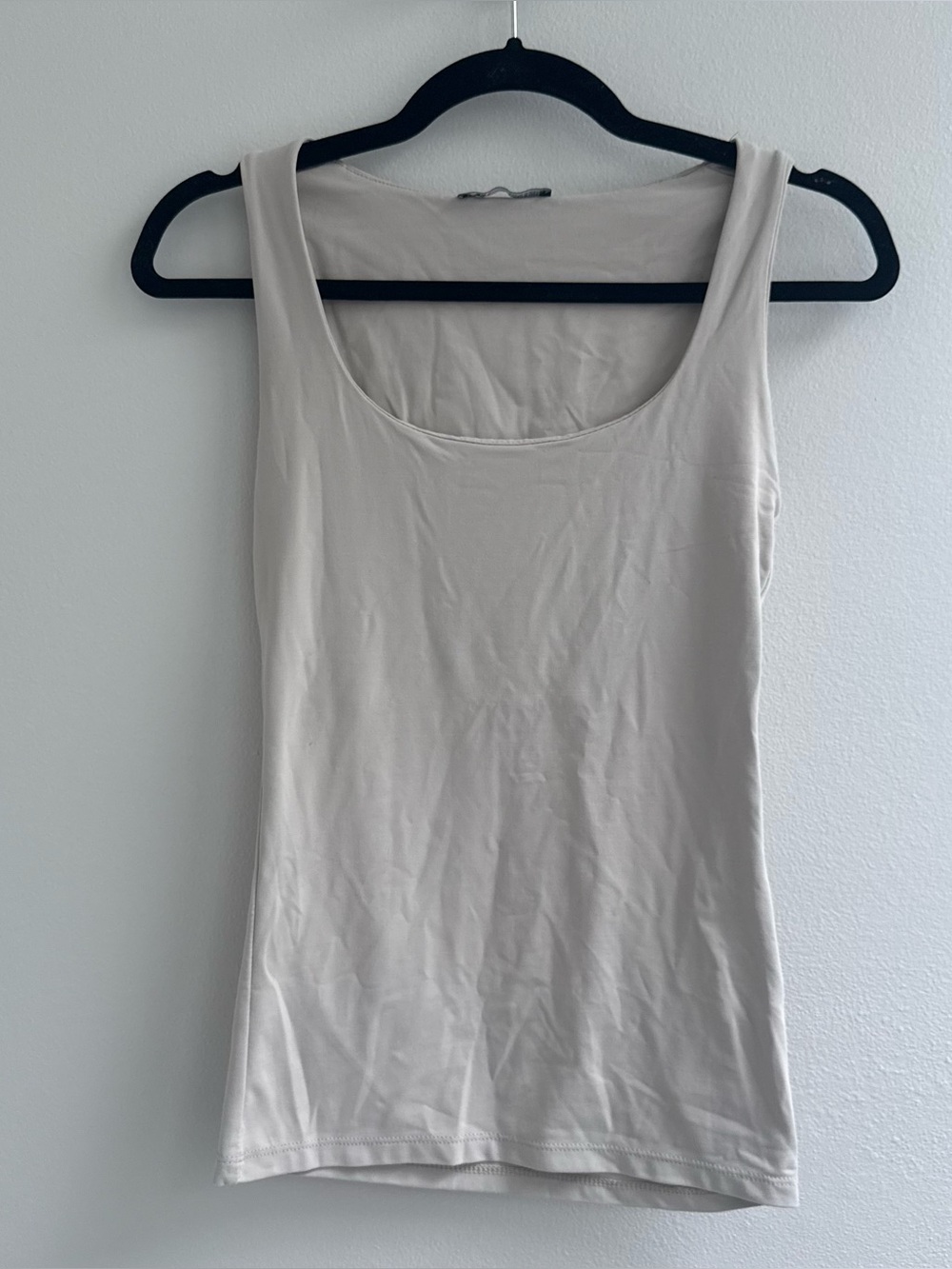 Zara Cream Scoop Neck Tank Top